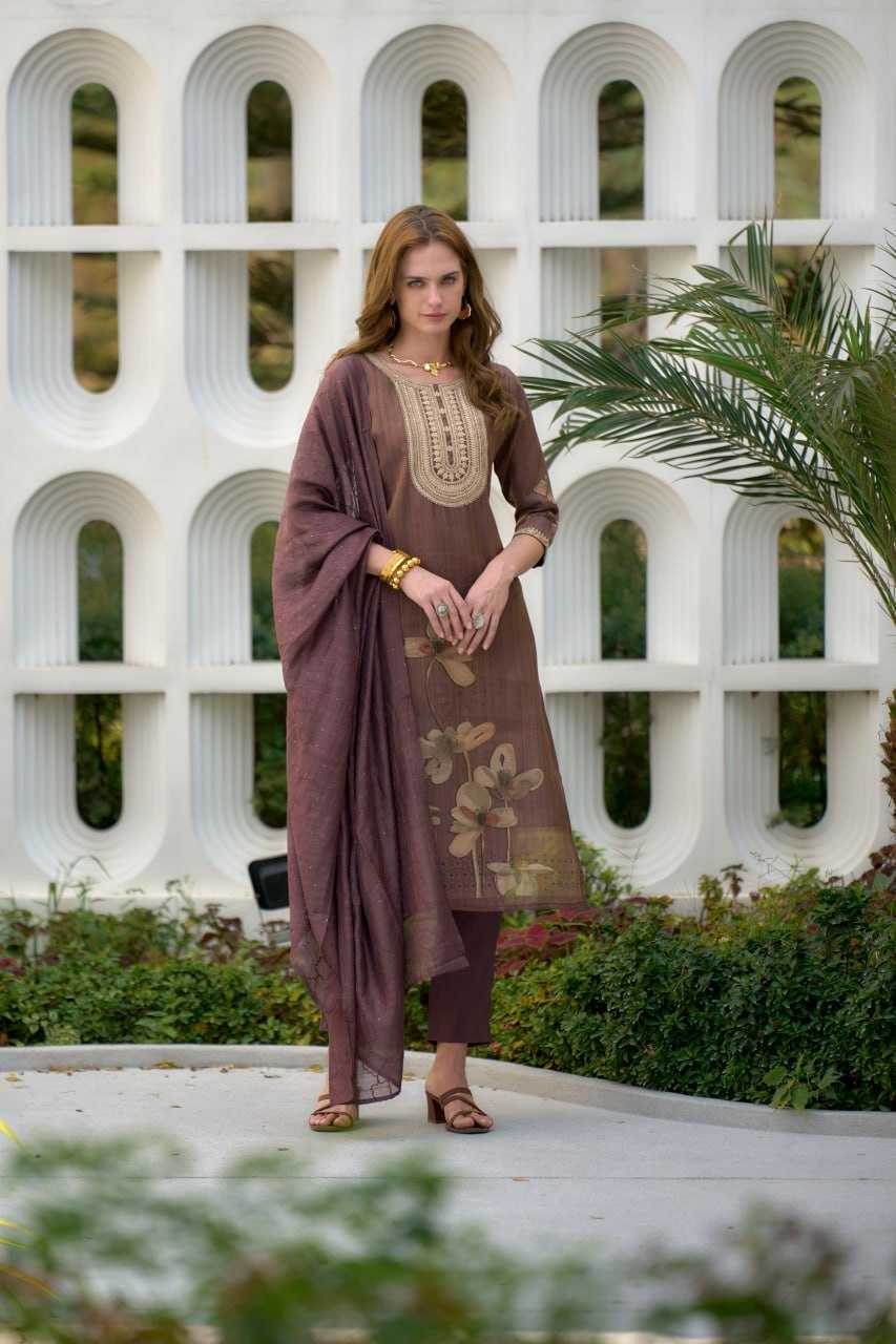 Tissue Ethnic Embroidered Kurti - MYLUXURY LANE ENTERPRISE